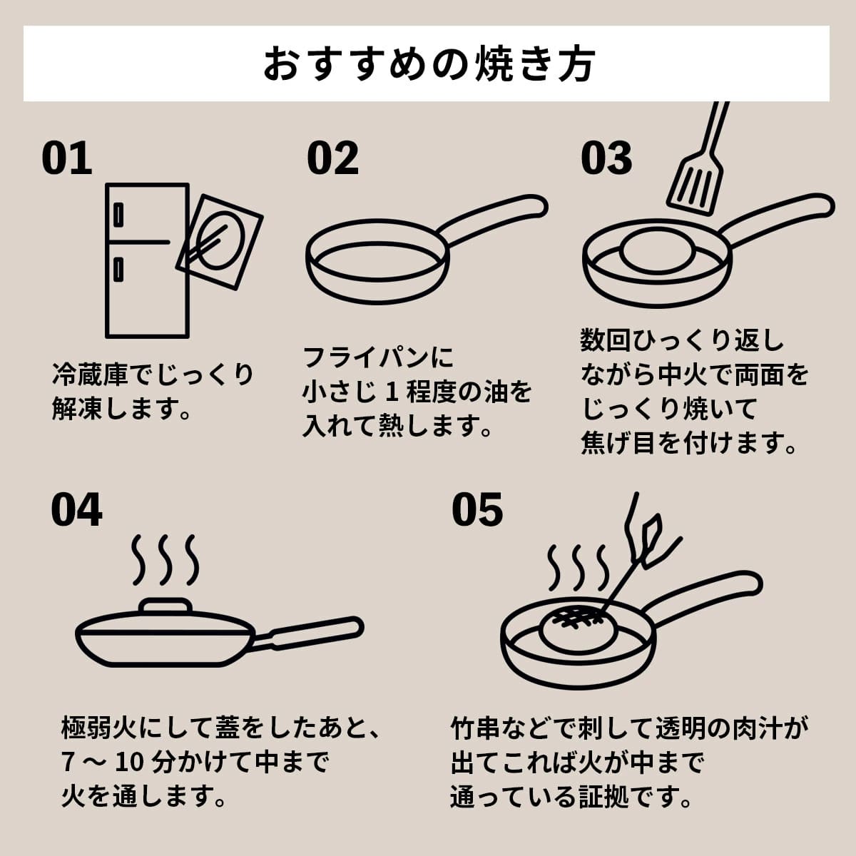 熟成粗挽きハンバーグ (6個入り)